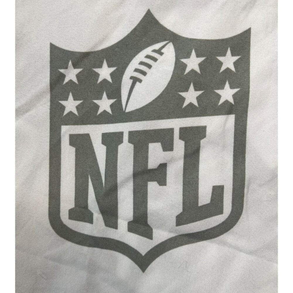 NFL Twin Flat Sheet Gray Logo Repeat Northwest Bedding - Picture 3 of 4
